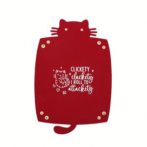 Bandeja de Dados de Cuero PU con Forma de Gato, Linda y Moderna, para Juegos de Mesa, Organizador de Escritorio Impermeable, Venta al por Mayor - Product Image 2