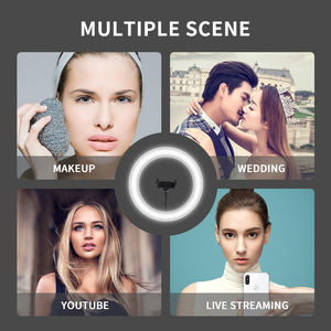 Anillo de Luz LED con trípode para estudio de fotografía, lámpara de anillo con soporte para teléfono, vídeo en vivo, <span class=keywords><strong>Tiktok</strong></span>, <span class=keywords><strong>Aro</strong></span> de Luz para maquillaje - Product Image 4