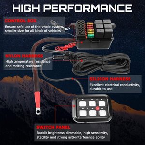 Panel Sakelar <span class=keywords><strong>6</strong></span> <span class=keywords><strong>Gang</strong></span>, Otomatis Dimmable Kotak Kontrol Sirkuit On/ Off LED Panel Sakelar Mobil untuk Truk ATV UTV Karavan Kapal - Product Image 6