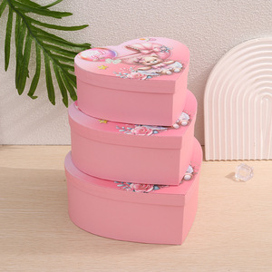 Luxury Heart <strong>Shaped</strong> Paper Gift Box with 3D Embossed Lid Custom Logo Nested Cardboard Packaging Box for Holiday Celebrations - Product Image 2