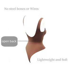 Moldeador de cuerpo con Control de barriga ligero, entrenador de cintura, levantador de glúteos, ropa moldeadora, mono de cuello cuadrado, camisola para mujer - Product Image 3