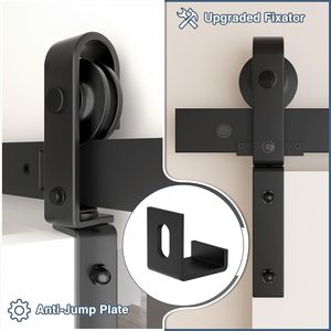 DonYoung Kit perangkat keras pintu gudang, tugas berat 36 lipat dua rol terpasang samping geser halus untuk pintu lipat ganda 16" - Product Image 3