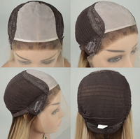 Perruque Sheitel Kosher en Cheveux Humains Vierges, Dessus en Soie, Blond Mèches, Lisse, Effet Cuir Chevelu Réaliste, pour Patients Atteints de Cancer et Perte de Cheveux Médicale