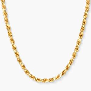 Cadena <span class=keywords><strong>de</strong></span> <span class=keywords><strong>Oro</strong></span> Sólido <span class=keywords><strong>de</strong></span> <span class=keywords><strong>18k</strong></span> con Diseño <span class=keywords><strong>de</strong></span> Cuerda Trenzada <span class=keywords><strong>de</strong></span> 2.5mm, Modelo AU750 <span class=keywords><strong>de</strong></span> MaiYi, <span class=keywords><strong>para</strong></span> <span class=keywords><strong>Hombre</strong></span> - Product Image 1