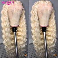 Perruque Lace Frontale en Cheveux Humains Indiens Vierges Bruts Non Traités, à Cuticules Alignées, Ondulation Profonde Lâche, Vente en Gros