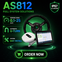 Système de direction automatique AS812 avec écran 12,1 pouces, récepteur GPS RTK multi-constellations, pilote automatique AB Line pour la guidage des tracteurs