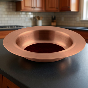 Plato de Ofrenda de Comunión de Acero Inoxidable con Acabado Cobre Atractivo, Bandeja de Servicio para Iglesia, Modelo 9252 de Mayur Exports - Product Image 2
