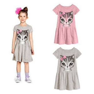 Vestido Informal de Manga Corta para Niñas, Último Diseño, Venta al Por Mayor, Ropa Infantil de China - Product Image 2