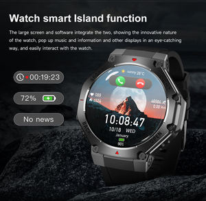 Montre connectée de sport pour homme TR3 MAX 2025, étanche, avec lampe torche, appels Bluetooth, moniteur de fréquence cardiaque, d'oxygène sanguin, de sommeil et boussole - Product Image 5