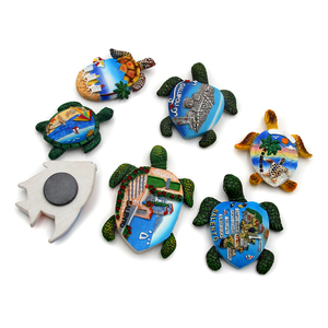 Imanes de nevera de resina 3D Recuerdos de Turismo de Vida Marina Tortugas marinas Concha Imán de nevera de resina marina - Product Image 1