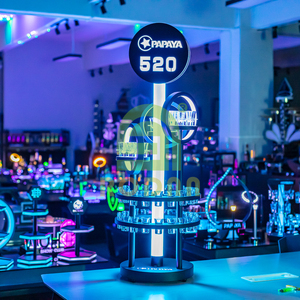 MingXin Barware LED I LOVE U Bandeja de soporte de vidrio de chupito láser doble - Product Image 2