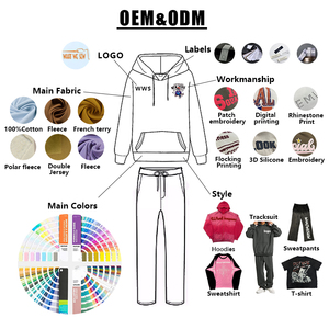 Quần Áo Các Nhà Sản Xuất Tùy Chỉnh Chạy Bộ Phù Hợp Với Quá Khổ Tracksuit Chất Lượng Cao Baggy Sweatpants Và Áo Mens Đặt Thời Trang Đường Phố Bộ - Product Image 4