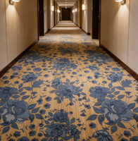 Ticari Otel Halısı Casino Salonu Lüks Modern Wilton Dokuma Polyester/Naylon Geniş Dokuma Ağır Trafikli Yangına Dayanıklı Sınıf B1