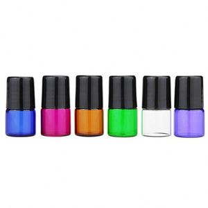Essential Oil Perfume Roller <b>Bottle</b> Screen Printed Flat Clear Amber <b>Pink</b> Purple Green 1ml 2ml 3ml 10ml Glass Roll-On <b>Bottle</b> Cap - Product Image 1