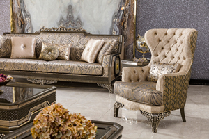 <span class=keywords><strong>Fauteuil</strong></span> de salon avec sculpture à la main, Style victorien, Design personnalisé classique, 100% - Product Image 6