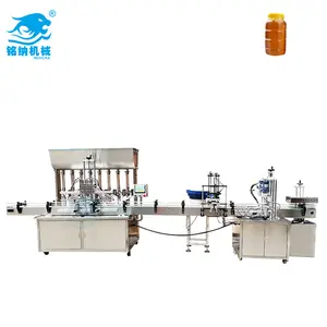 MINGNA fully automatic chili sauce honey jar filling and capping machine line
