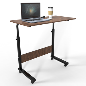 Mesita de noche móvil de escritorio de madera ajustable del fabricante chino para aprendizaje en el hogar con diseño plegable de ruedas - Product Image 2