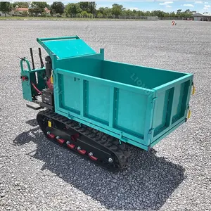 Hydraulic self loading 1200kg crawler dump dumper with diesel engine