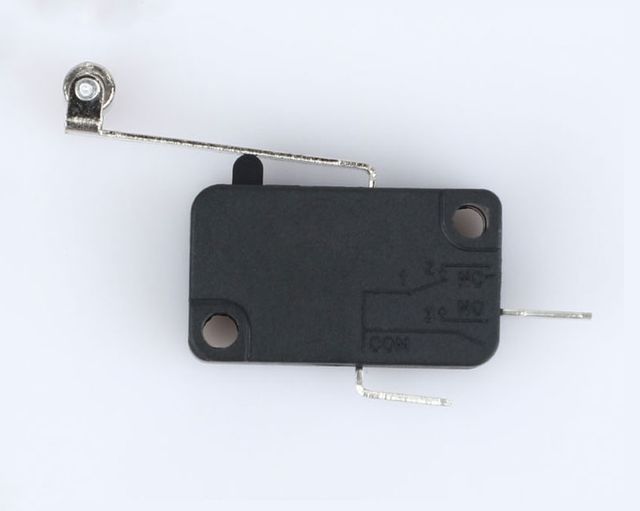 YMD 10A 250V SPDT PA66 Micro Switch Press Close 3-Pin Lever 100,000 Times Mechanical Life Electric Power Households