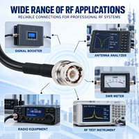 Câble coaxial RF UNISIN BNC mâle-BNC mâle LMR195 en cuivre, pigtail 50 Ohm à faible perte 0-6GHz, jumper d'antenne pour WiFi 5G IoT personnalisé