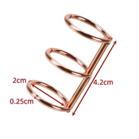 Ivoduff 15mm 20mm 25mm 30mm Reliure Métallique à 3 Anneaux pour Carnet, Calendrier et Feuilles Mobiles