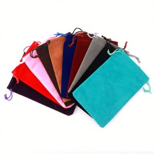 Sachets en velours à cordon 7x9 8x10 9x12, petites pochettes pour bijoux, emballages cadeaux, personnalisables - Product Image 1