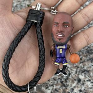 Figurines en PVC réalistes <span class=keywords><strong>de</strong></span> joueurs <span class=keywords><strong>de</strong></span> <span class=keywords><strong>basket</strong></span>-ball <span class=keywords><strong>NBA</strong></span>, mini figurines en plastique, porte-clés Lowry Kobe Warriors Curry Durant Lakers James - Product Image 5