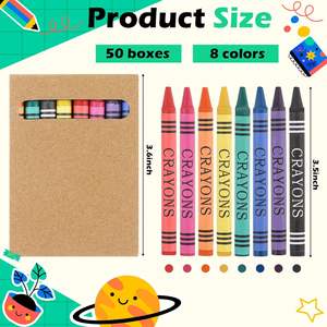 Lot de 50 crayons de couleur pour enfants, enseignants, classe, 8 couleurs, ensemble de crayons de couleur pour artiste professionnel, <span class=keywords><strong>pastel</strong></span>, soyeux - Product Image 3