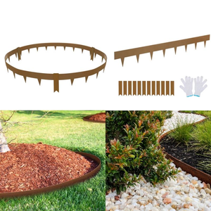 Corten Steel Metal Landscape <b>Edging</b> Flexible Lawn Border Strip for Outdoor Yard Pathway Decoration - Product Image 6