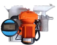 Kit de pompe de transfert de carburant électrique portable auto-amorçante pour diesel, huile et kérosène avec compteur, buse et tuyau