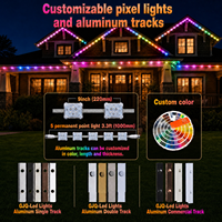 Lumières de Noël extérieures permanentes résidentielles DC48V RGBW à 6 LED, étanches IP68, pour gouttières, 300ft 400ft 500ft