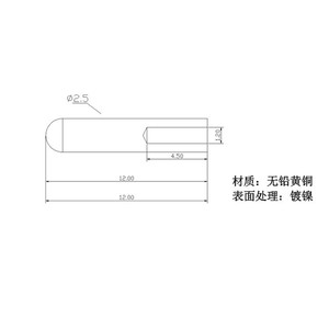 <b>Copper</b> Solder Pin Connector Male Gold Plated 0.3100 Specification For Customized Electronics Applications - Product Image 2