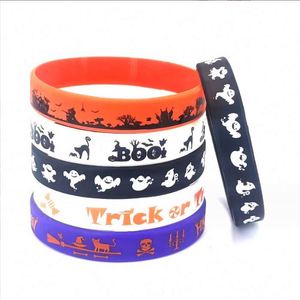 Hallowmas Children's Halloween Silicone <b>Bracelet</b> Fashion Sport Recycled Silicone Wristband Halloween Rubber <b>Bracelet</b> - Product Image 3