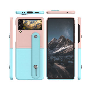 Estuche personalizado de lujo Flip Precision Hole Wrist Strap Bracket Fold Phone Cases para Galaxy Z Flip 3 4 5 - Product Image 2