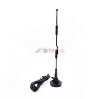 Antenne magnétique LTE 5dBi 698-2700MHz 3m S-MA Mâle Étanche VHF avec Base à Triple Aimant pour Capot, Pare-chocs et Kit de Montage au Sol