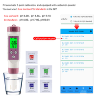 Stylo de qualité de l'eau compatible avec les dents bleues BLE-C600 7 en 1 PH EC TDS ORP SALT S.G TEMP Meter APP Testeur de contrôle intelligent