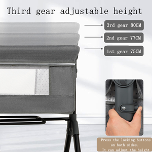 Chất Lượng Cao Sản Phẩm Em Bé Chiều Cao Có Thể Điều Chỉnh Giường Cũi Cho Trẻ Sơ Sinh Với Muỗi Lưới Có Thể Tháo Rời Đa-Chức Năng Bé Giường Cũi Bộ Đồ Giường Bộ - Product Image 3