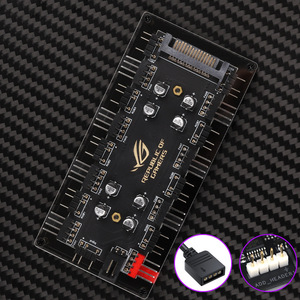 RGB mờ + PWM điều chỉnh tốc độ điều khiển nhiệt độ trung tâm quạt 2 trong 1 pin 12v4/Pin 5V3 + Bộ điều khiển 4 chân nhỏ - Product Image 3