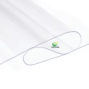 Tiptop capa transparente de chão, plástico macio brilhante para pano de mesa