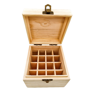 Boîte de rangement en bois avec 16 compartiments, organiseur pour flacons d'huiles essentielles, conteneur d'aromathérapie, boîte pour huiles essentielles de 10 ml - Product Image 4
