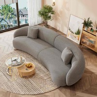 Canapé moderne léger avec accoudoirs, design unique, grand confort, en tissu abrasif, prix de gros pour mobilier de maison et d'appartement