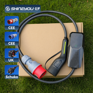 Gran oferta Tipo 2 Max 32A 7.2kw pantalla Lcd Lec 62196 uso doméstico ajustable carga rápida rentable cargador Ev portátil - Product Image 2