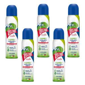 Spray Repellente per Insetti Zanzaux Family, Protezione 5 Ore, Non Irritante, Prodotto in Italia - Product Image 1