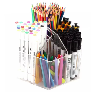 360-degree <strong>Rotating</strong> Acrylic Pen Organizer Desktop Stationery Organizer Acrylic Pen Holder - Product Image 2