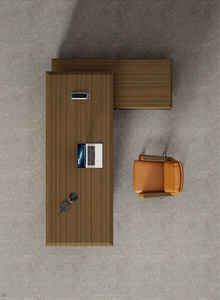 Escritorio Administrativo Ejecutivo en forma de L para presidente de oficina de lujo de clase grande simple - Product Image 5