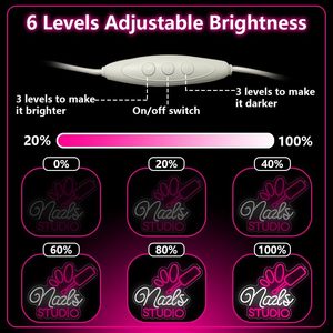Nail studio neon LED indoor hanging decorative light salon beauty room shop <b>sign</b> ambient light indicator light luminous <b>sign</b> - Product Image 4