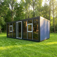 Maison conteneur préfabriquée de haute qualité à toit plat extensible avec conception de modèle 3D pour une utilisation modulaire en bureau de luxe ou villa