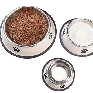 Bols pour chats et chiens antidérapants, écologiques, en acier inoxydable, imperméables, bols à nourriture incassables, nourrisseur pour animaux de compagnie épaissi pour une utilisation en intérieur - Product Image 1