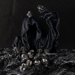 Punk Style Retro Skull <b>Ring</b> In <b>Titanium</b> Steel For <b>Men</b> Fine Polished Stainless Steel Jewelry Gift Occasion - Product Image 4