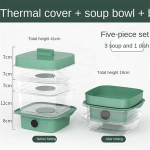 أوانِ مطبخ إلكترونية ذكية لعزل تسخين المياه وعرض درجة الحرارة صندوق بلاستيكي قابل للتكديس للخارج - Product Image 3